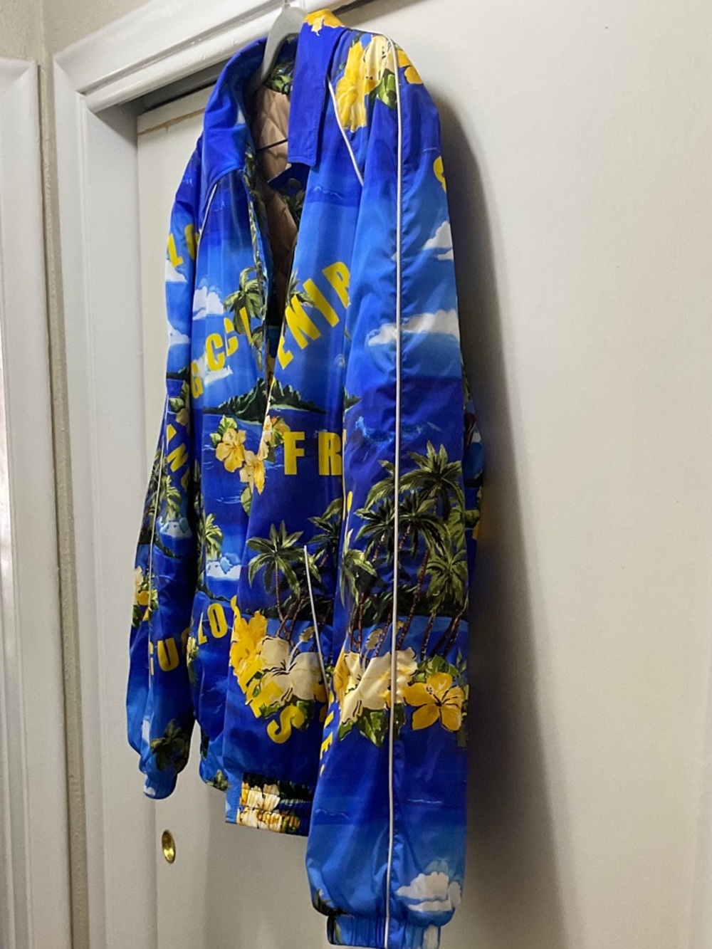Gucci Blue Hawaiian Floral Windbreaker Jacket